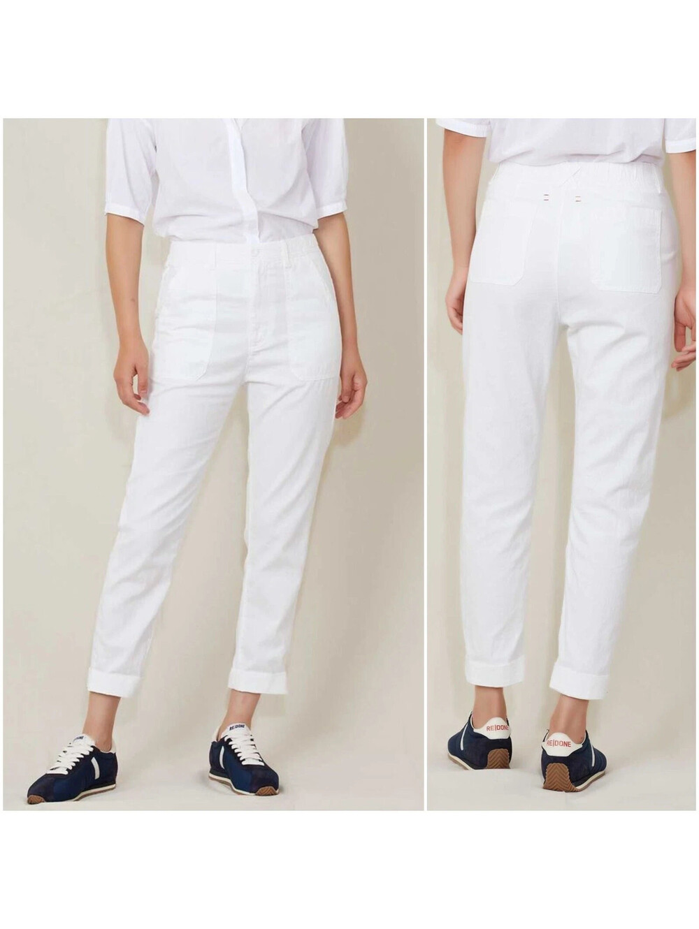 Xirena $248 Women's Tucker Pant in White Cotton slouchy sz S Small